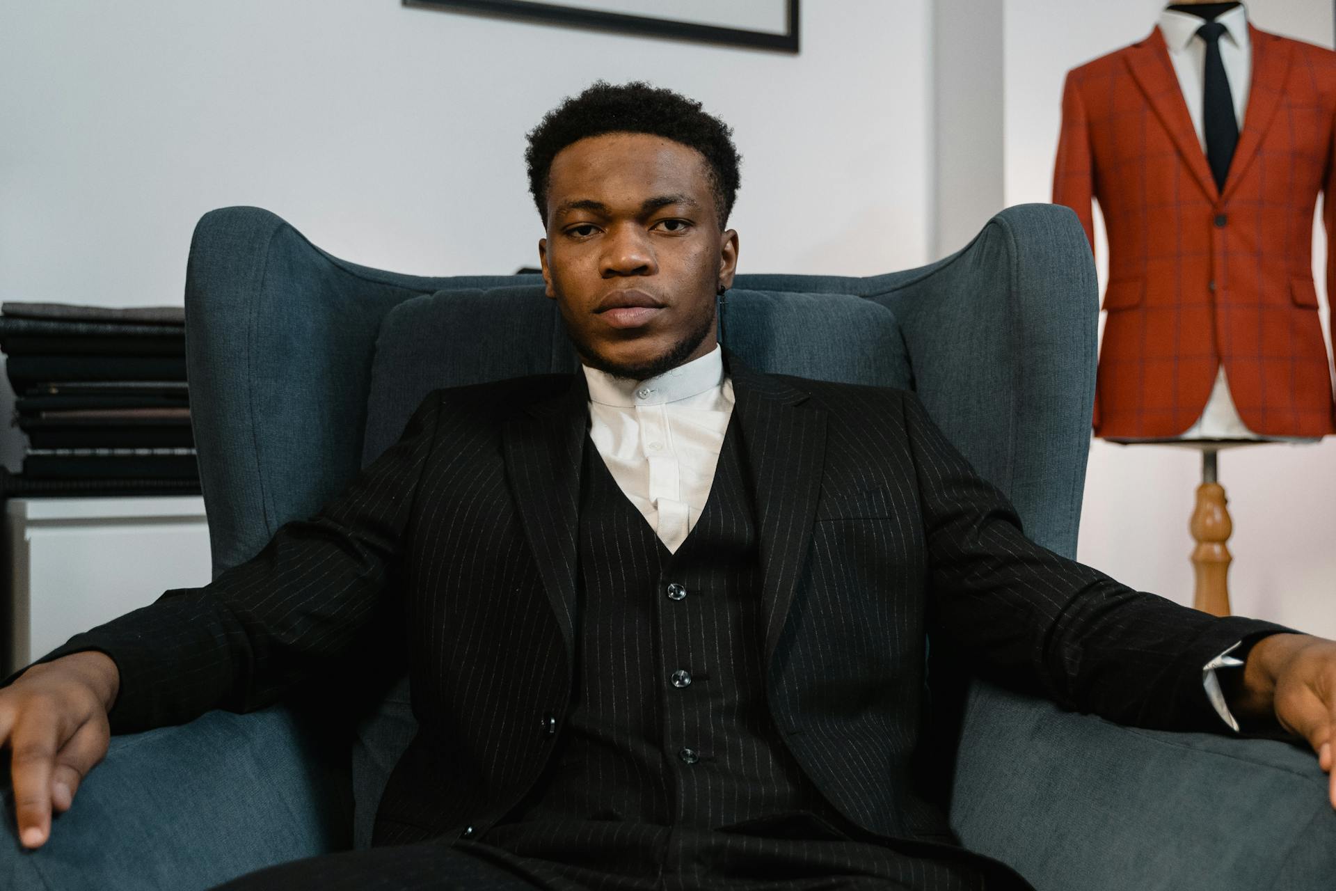Portrait of a gentleman in bespoke suit